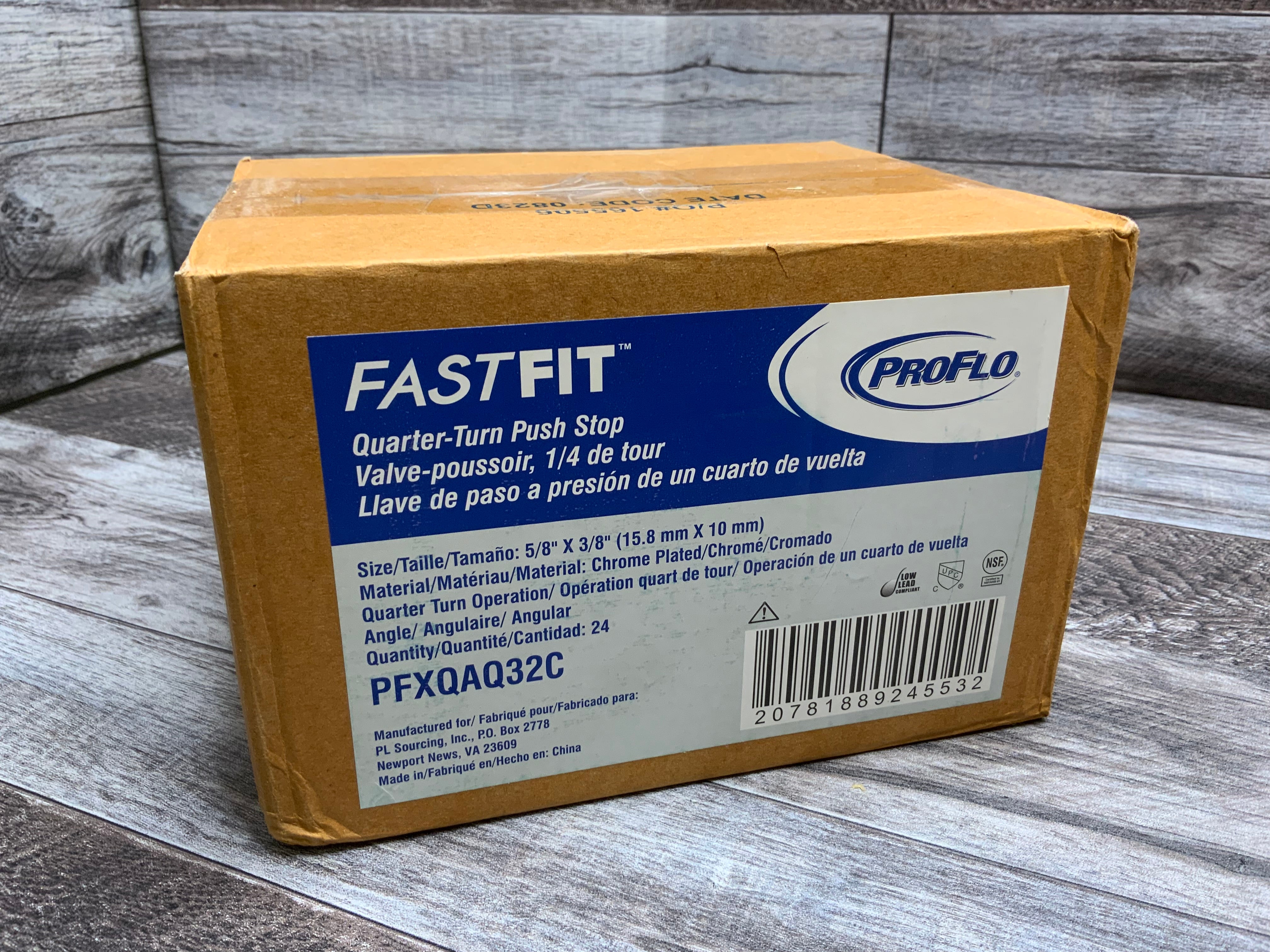PROFLO PFXQAC32C Low-Lead Compliant Quarter-Turn Angle Stop **LOT OF 24** (8177952293102)